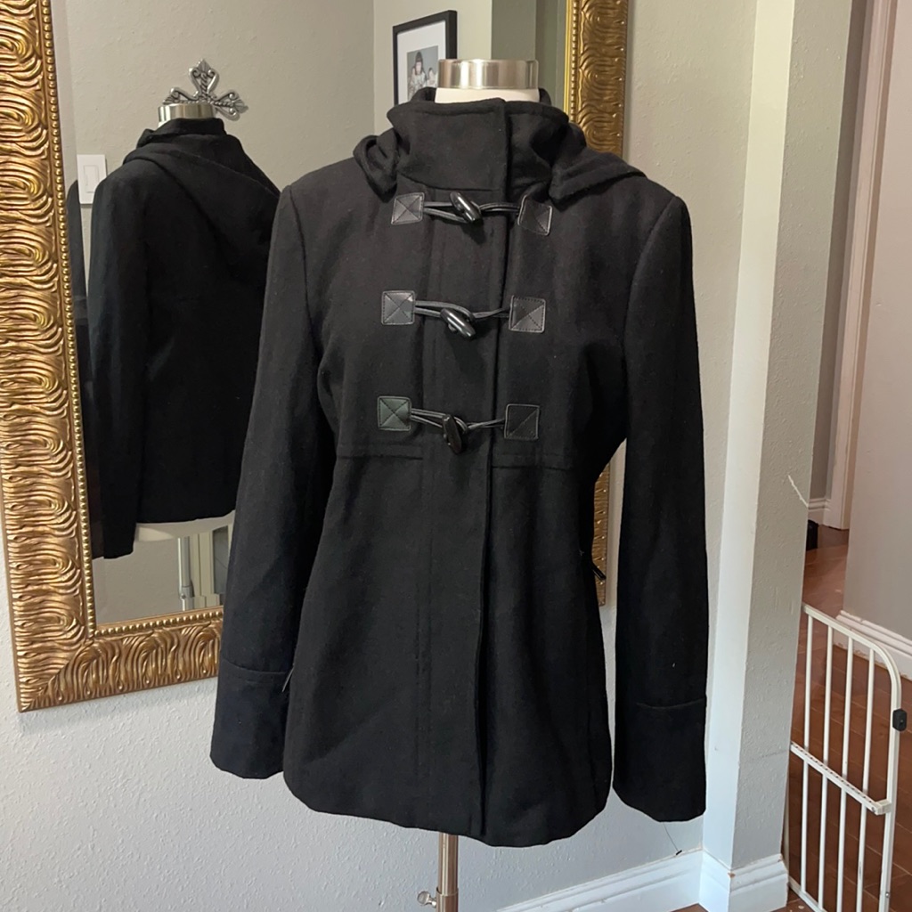 Michael Michael Kors Black Pea Coat Timeless Elegance